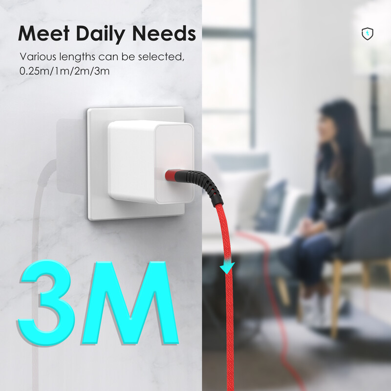 3A greito įkrovimo USB laidas, skirtas iPhone 14 13 12 11 Pro Max Xs X XR 6 6s 7 8 Plus iPad Mini mobiliojo telefono įkroviklio laido duomenų laidas 3 m