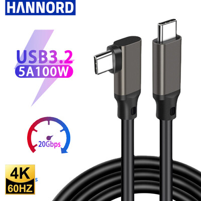 USB C 3.2 Gen 2 tip C na USB C kabel 20Gbps 4K@60HZ video VR podatkovni kabel 5A 100W PD brzo punjenje za prijenosno računalo Macbook Pro iPad