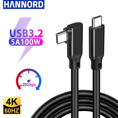 USB C 3.2 Gen 2 tip C na USB C kabel 20Gbps 4K@60HZ video VR podatkovni kabel 5A 100W PD brzo punjenje za prijenosno računalo Macbook Pro iPad