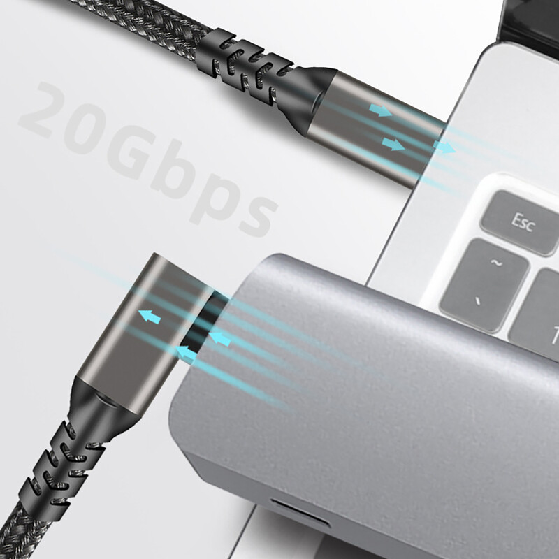 USB C 3.2 Gen 2 tip C na USB C kabel 20Gbps 4K@60HZ video VR podatkovni kabel 5A 100W PD brzo punjenje za prijenosno računalo Macbook Pro iPad