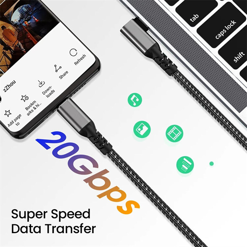 USB C 3.2 Gen 2 tip C na USB C kabel 20Gbps 4K@60HZ video VR podatkovni kabel 5A 100W PD brzo punjenje za prijenosno računalo Macbook Pro iPad