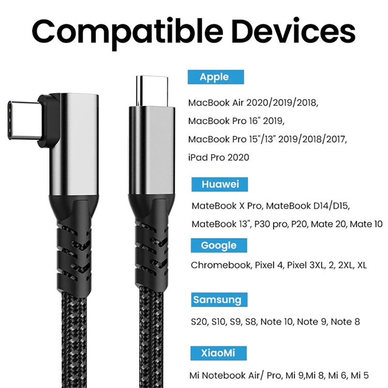 USB C 3.2 Gen 2 tip C na USB C kabel 20Gbps 4K@60HZ video VR podatkovni kabel 5A 100W PD brzo punjenje za prijenosno računalo Macbook Pro iPad