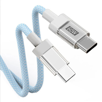 Tip C do C Kabeli za brzo punjenje Prozirne pletene žice za Samsung S24 Mi Google Huawei Android telefone USB-C podatkovni kabel