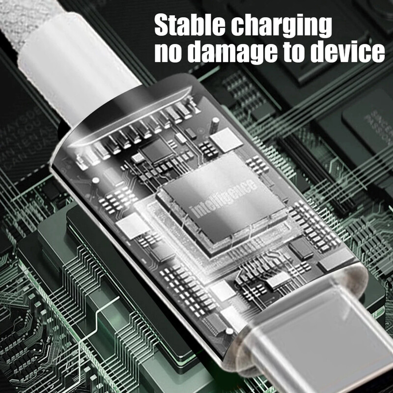 Tip C do C Kabeli za brzo punjenje Prozirne pletene žice za Samsung S24 Mi Google Huawei Android telefone USB-C podatkovni kabel