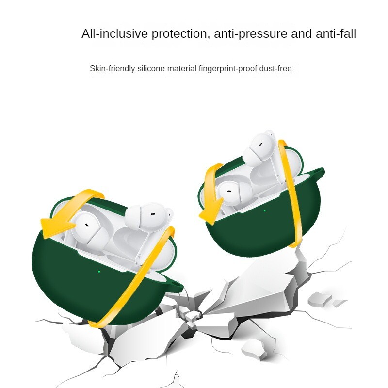 Silikonska maska za slušalice za Oppo Enco Free 2/2i meka kutija za punjenje bežičnih slušalica Zaštitna navlaka s kukom