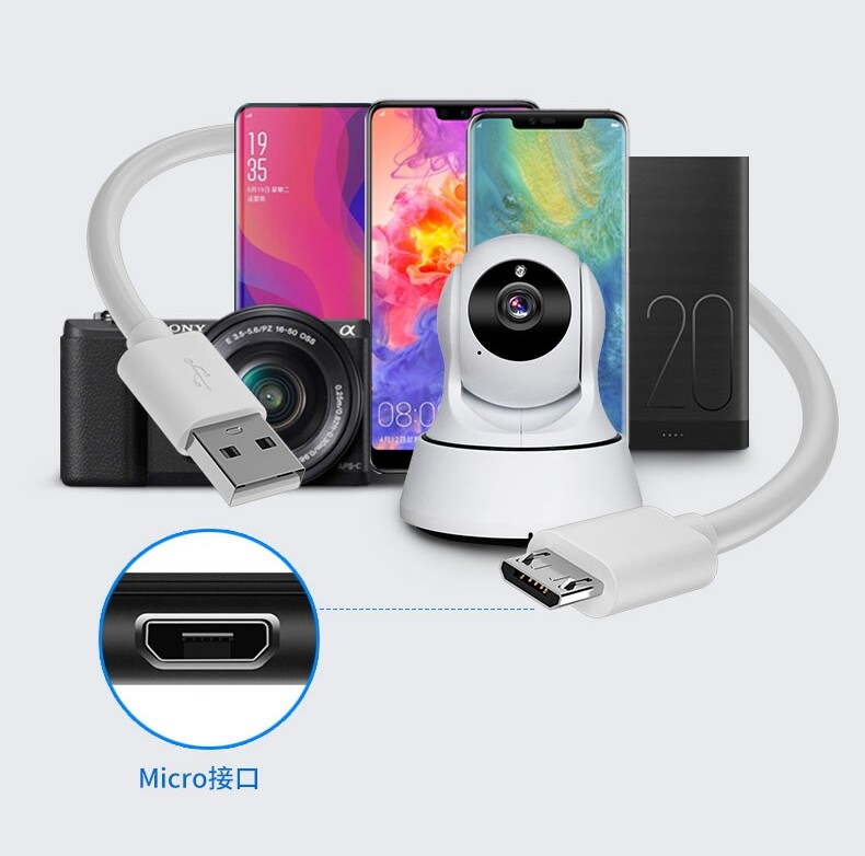 5M 6 10M Micro USB Cablu de monitorizare pentru cameră inteligentă Cameră web Data încărcării de la distanță Alimentare micro usb Cablu prelungitor