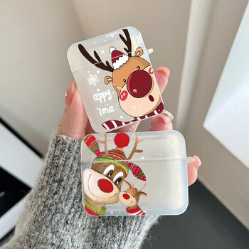 Θήκη ακουστικών Χριστουγέννων Reindeer για Airpods 3rd 2 Pro 4th Covers for Airpod 2 3 1 Πρωτοχρονιάτικο προστατευτικό αξεσουάρ Shell Fundas