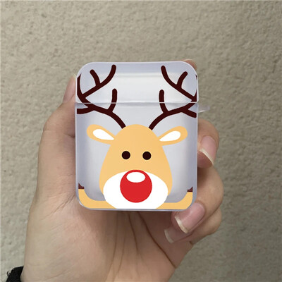 Θήκη ακουστικών Χριστουγέννων Reindeer για Airpods 3rd 2 Pro 4th Covers for Airpod 2 3 1 Πρωτοχρονιάτικο προστατευτικό αξεσουάρ Shell Fundas