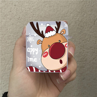 Θήκη ακουστικών Χριστουγέννων Reindeer για Airpods 3rd 2 Pro 4th Covers for Airpod 2 3 1 Πρωτοχρονιάτικο προστατευτικό αξεσουάρ Shell Fundas