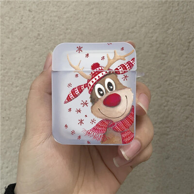 Θήκη ακουστικών Χριστουγέννων Reindeer για Airpods 3rd 2 Pro 4th Covers for Airpod 2 3 1 Πρωτοχρονιάτικο προστατευτικό αξεσουάρ Shell Fundas
