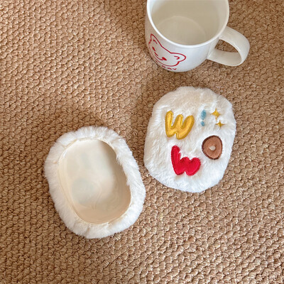 1 чифт зимна козина забавен пухкав плюшен калъф за чаши за уши за Airpods Max Airpodmax против надраскване Удароустойчив капак за слушалки Аксесоари