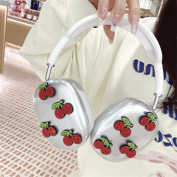 Για Airpods Max Θήκη ακουστικών Luxury Cherry Flash Diamond Προστατευτικό κάλυμμα σιλικόνης για θήκη ακουστικών Apple Airpods Max Sports