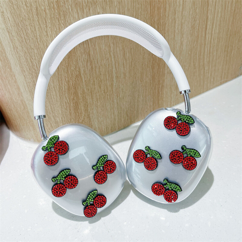 Za Airpods Max torbica za slušalice Luksuzna Cherry Flash Diamond silikonska zaštitna maska za Apple Airpods Max Sport torbica za slušalice