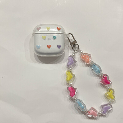 1 kom Heart Pattern Futrole za slušalice s narukvicom za HUAWEI FreeBuds SE 2 Zaštitna maska Zaštitna kutija za dodatke za slušalice