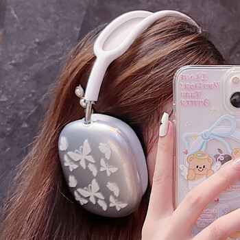 Για AirPods Max Cute μοτίβο Διάφανη θήκη Μαλακή σιλικόνη TPU Κάλυμμα αντικραδασμικό μανίκι Προστατευτικές θήκες Αξεσουάρ ακουστικών