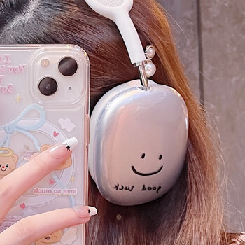 Για AirPods Max Cute μοτίβο Διάφανη θήκη Μαλακή σιλικόνη TPU Κάλυμμα αντικραδασμικό μανίκι Προστατευτικές θήκες Αξεσουάρ ακουστικών