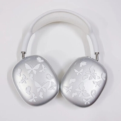 За AirPods Max Прозрачен калъф със сладък модел Мек силиконов TPU удароустойчив капак Калъф Защитни калъфи Аксесоари за слушалки