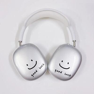 За AirPods Max Прозрачен калъф със сладък модел Мек силиконов TPU удароустойчив капак Калъф Защитни калъфи Аксесоари за слушалки