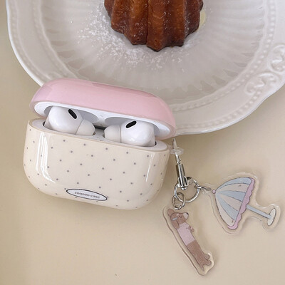 Djevojka jednostavnog stila Silikonska torbica za AirPods1 2 za AirPods 3 za AirPods Pro Dodaci za slušalice Slatki ružičasti privjesak pas kišobran