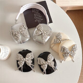 Сладък калъф за слушалки с панделка от кристали за Apple Airpods Max защитно покритие Силиконови калъфи за зареждане на слушалки за Airpodsmax Funda