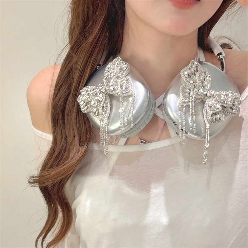 Сладък калъф за слушалки с панделка от кристали за Apple Airpods Max защитно покритие Силиконови калъфи за зареждане на слушалки за Airpodsmax Funda