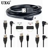 5M 3M USB Type-A do Mini 5Pin GORE Dolje Lijevo Desno kutno 90 stupnjeva Kabel za brzi podatkovni punjač za GPS navigator Jy27 20 Dropship