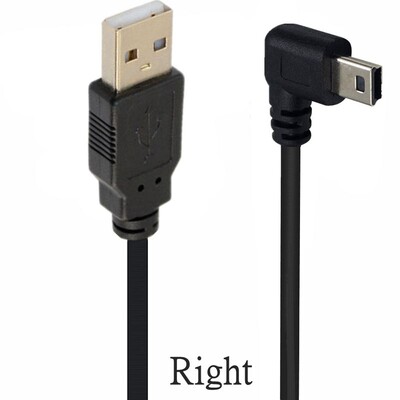 5M 3M USB Type-A do Mini 5Pin GORE Dolje Lijevo Desno kutno 90 stupnjeva Kabel za brzi podatkovni punjač za GPS navigator Jy27 20 Dropship