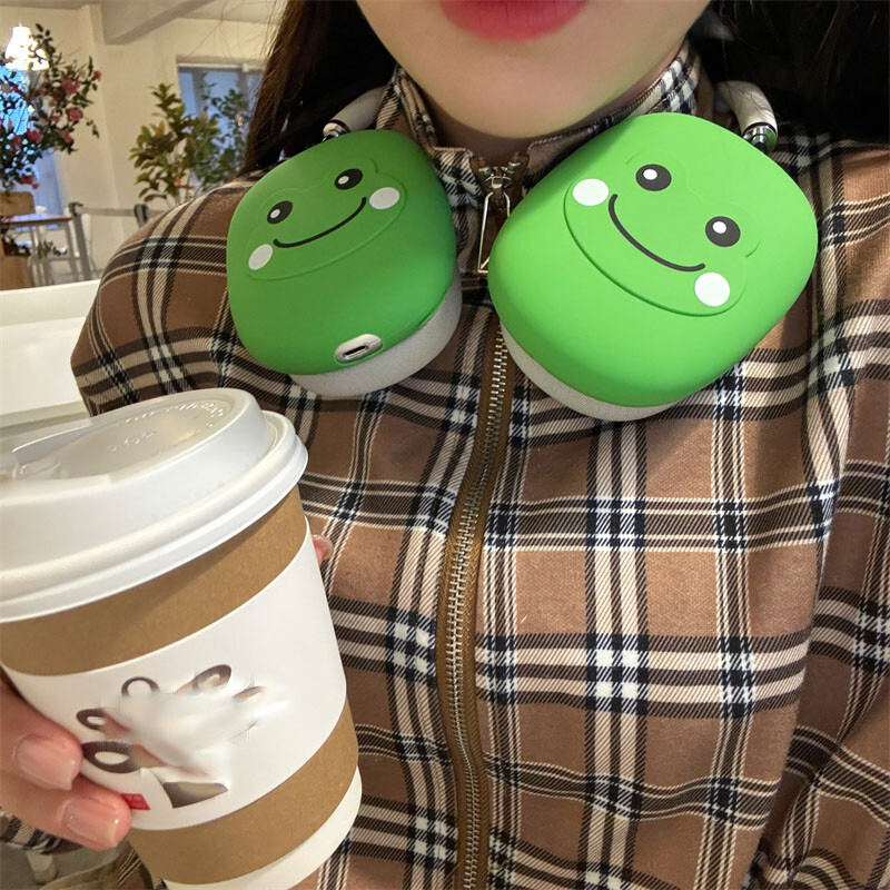 Prijatna za kožu za Airpods Max torbica za slušalice Slatka crtana žaba Mekana silikonska zaštitna maska za Apple Airpods Max slušalice