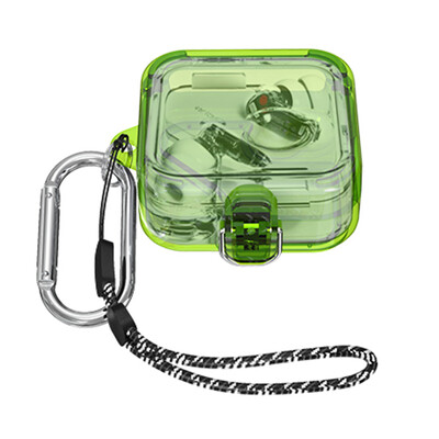 Kućište za PC slušalice Prozirna bombona boja Poklopac za bežične slušalice s kukicom za uzicu Zaštita od pada Zaštita od pada za Nothing Ear 2