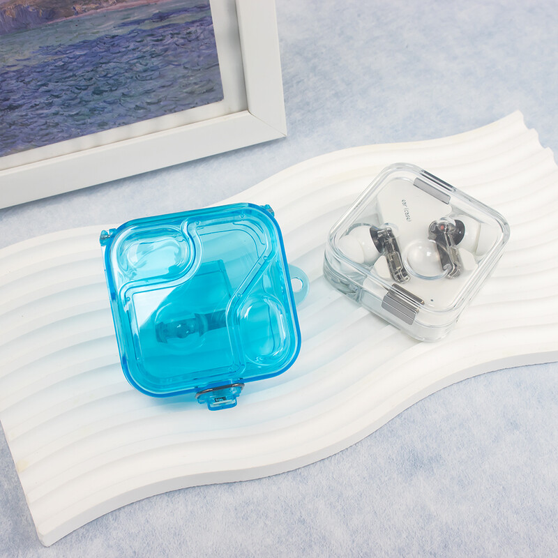 Kućište za PC slušalice Prozirna bombona boja Poklopac za bežične slušalice s kukicom za uzicu Zaštita od pada Zaštita od pada za Nothing Ear 2