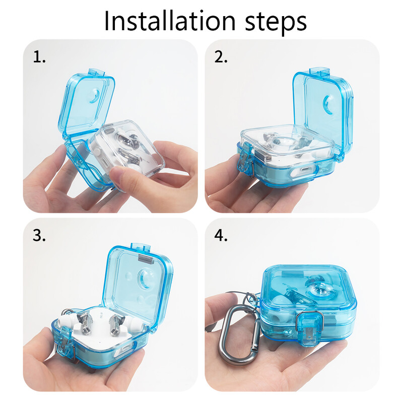 Kućište za PC slušalice Prozirna bombona boja Poklopac za bežične slušalice s kukicom za uzicu Zaštita od pada Zaštita od pada za Nothing Ear 2