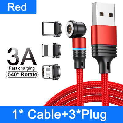 AUFU 540 Magnetski kabel 3A brzo punjenje mikro USB tip C kabel za iPhone Xiaomi Samsung magnetni punjač telefonski podatkovni kabel žica