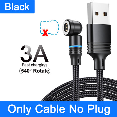 AUFU 540 Magnetski kabel 3A brzo punjenje mikro USB tip C kabel za iPhone Xiaomi Samsung magnetni punjač telefonski podatkovni kabel žica