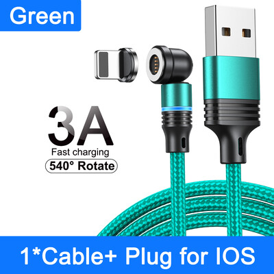 AUFU 540 Magnetski kabel 3A brzo punjenje mikro USB tip C kabel za iPhone Xiaomi Samsung magnetni punjač telefonski podatkovni kabel žica