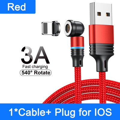 AUFU 540 Magnetski kabel 3A brzo punjenje mikro USB tip C kabel za iPhone Xiaomi Samsung magnetni punjač telefonski podatkovni kabel žica