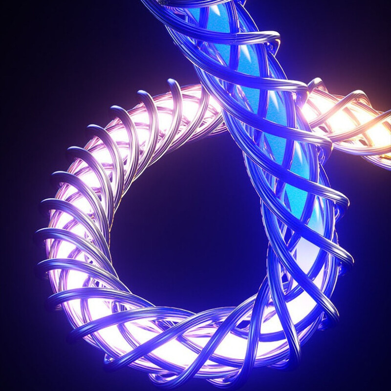 RGB Symphony One to Three Data Cable Gradient Luminous 66w Супер бързо зареждане Дихателна лампа Зареждане на мобилен телефон usb c кабел