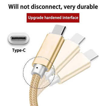 Καλώδιο USB A σε τύπου C Ημερομηνία συγχρονισμού Γρήγορης φόρτισης Καλώδιο σύρματος φορτιστή με πλέξη νάιλον για κινητό τηλέφωνο Samsung Huawei Android USB C 1M