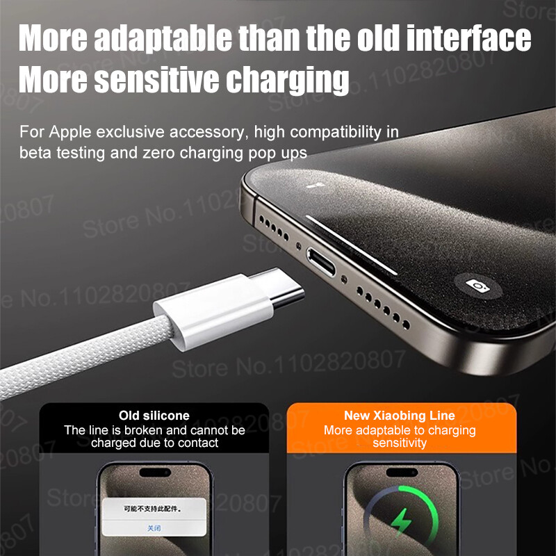 40W USB na tip C kabel za iPhone 16 15 Pro Max Kabeli za brzo punjenje Connect CarPlay Exclusive za Apple 15 16 Plus C Data Line