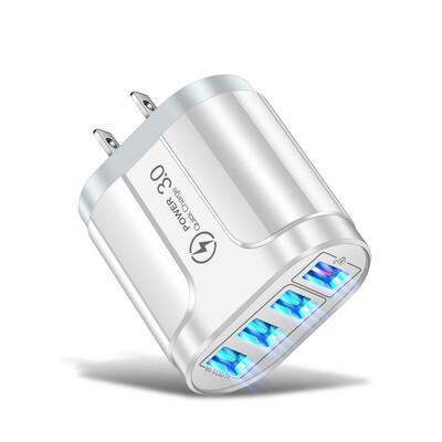 4 USB 45W USB punjač Fast Charge QC 3.0 zidno punjenje za iPhone 15 14 Samsung Xiaomi Mobile 4 porta EU US Plug Adapter Travel