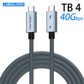 40gbps thunderbolt4 type c 240w USB4 greito įkrovimo laidas, suderinamas su Thunderbolt 3 USB c duomenų perdavimo kabelis 8K, skirtas MacBook Dock