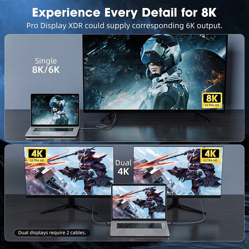 40gbps thunderbolt4 type c 240w USB4 greito įkrovimo laidas, suderinamas su Thunderbolt 3 USB c duomenų perdavimo kabelis 8K, skirtas MacBook Dock