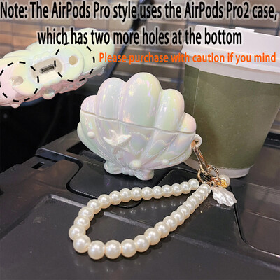 Obložena školjkasta futrola za AirPods Pro 2 Zaštitna navlaka za Airpods 3 2 1 Dodaci za slušalice s poklopcem za privjesak