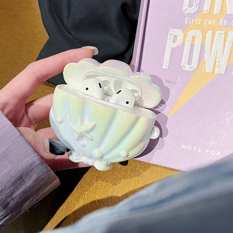 Obložena školjkasta futrola za AirPods Pro 2 Zaštitna navlaka za Airpods 3 2 1 Dodaci za slušalice s poklopcem za privjesak