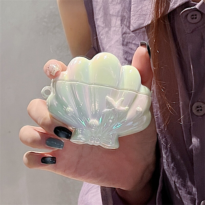 Obložena školjkasta futrola za AirPods Pro 2 Zaštitna navlaka za Airpods 3 2 1 Dodaci za slušalice s poklopcem za privjesak