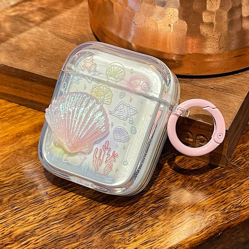 Slatka 3D Shell Line Starfish Ocean Girl torbica za AirPods 4 Pro 2 1 3 Prozirna maska za slušalice za AirPods Pro2 Pro Generation Case
