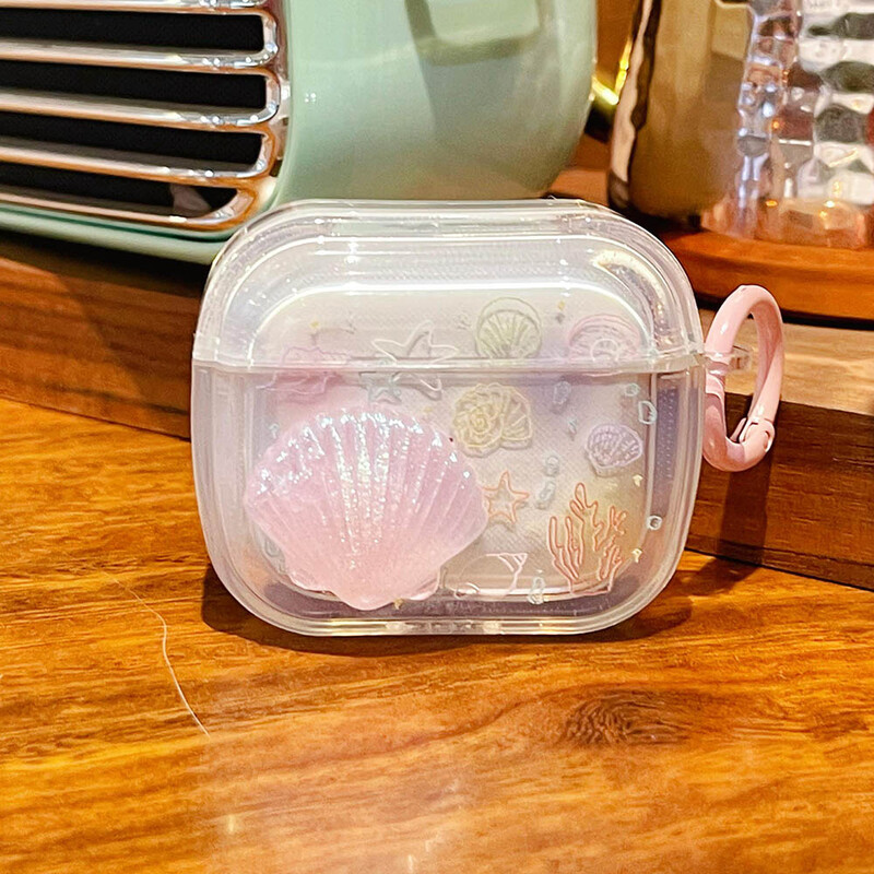 Slatka 3D Shell Line Starfish Ocean Girl torbica za AirPods 4 Pro 2 1 3 Prozirna maska za slušalice za AirPods Pro2 Pro Generation Case