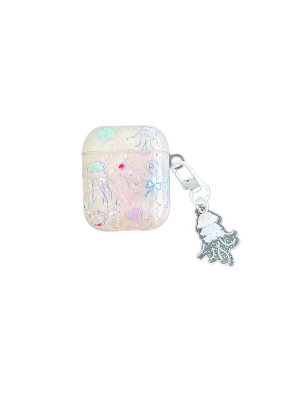 Κέλυφος θήκης ακουστικών με αλυσίδα 3D Jellyfish για Airpods 1 2 3 Κάλυμμα αντικραδασμικό για Airpod Pro Pro2nd INS Korea Fundas