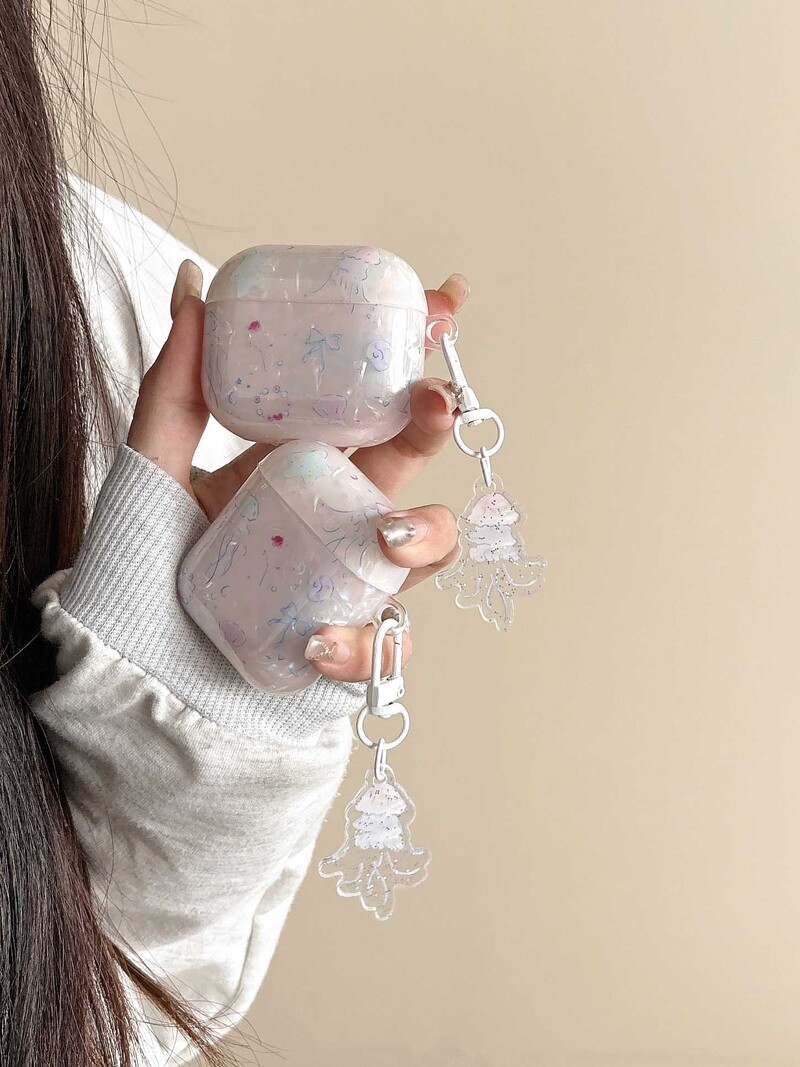 Κέλυφος θήκης ακουστικών με αλυσίδα 3D Jellyfish για Airpods 1 2 3 Κάλυμμα αντικραδασμικό για Airpod Pro Pro2nd INS Korea Fundas