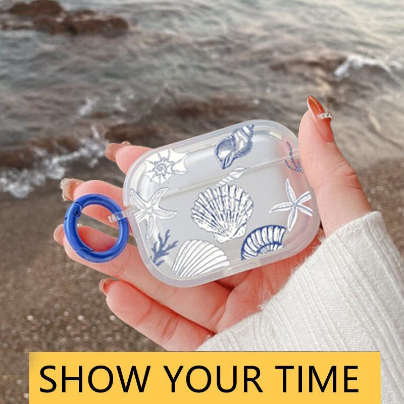 Marine Style Shell Conch Airpods Case za Airpod 1 2 3 Pro Pro2 2022 Air Pods navlake za slušalice Ocean Animal Funda Couque