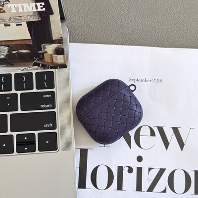 Prozračna futrola od tkane teksture za Apple AirPods 4 3 2 1 Pro Cases Poklopac AirPods Pro 2 Pleteni uzorak Poklopac za bežične slušalice